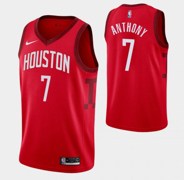 Men's Houston Rockets #7 Carmelo Anthony Red Stitched NBA Jersey